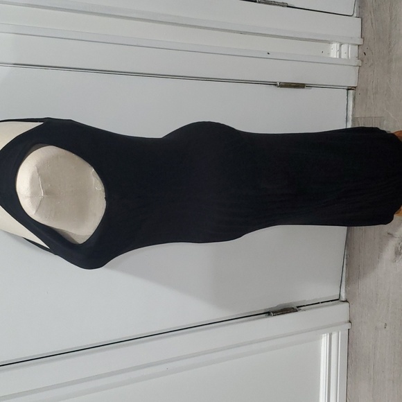 NEW Almost Famous Scoop Neck Knitted Ribbed Midi Black Dress sz XL - Picture 4 of 10